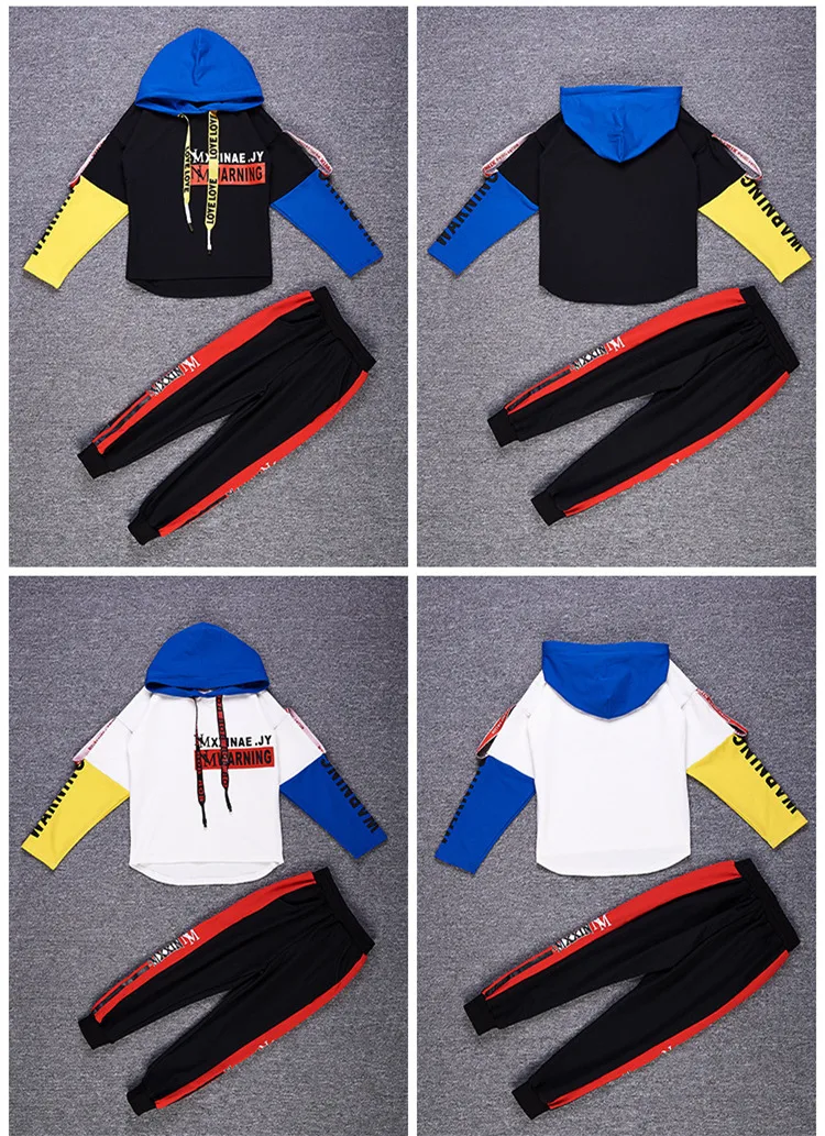 Детская одежда на весну-осень, комплект одежды для мальчиков 3, 4, 5, 6, 7, 8, 9, 10, 11, 12 лет, спортивный костюм, куртка с капюшоном и штаны для мальчиков