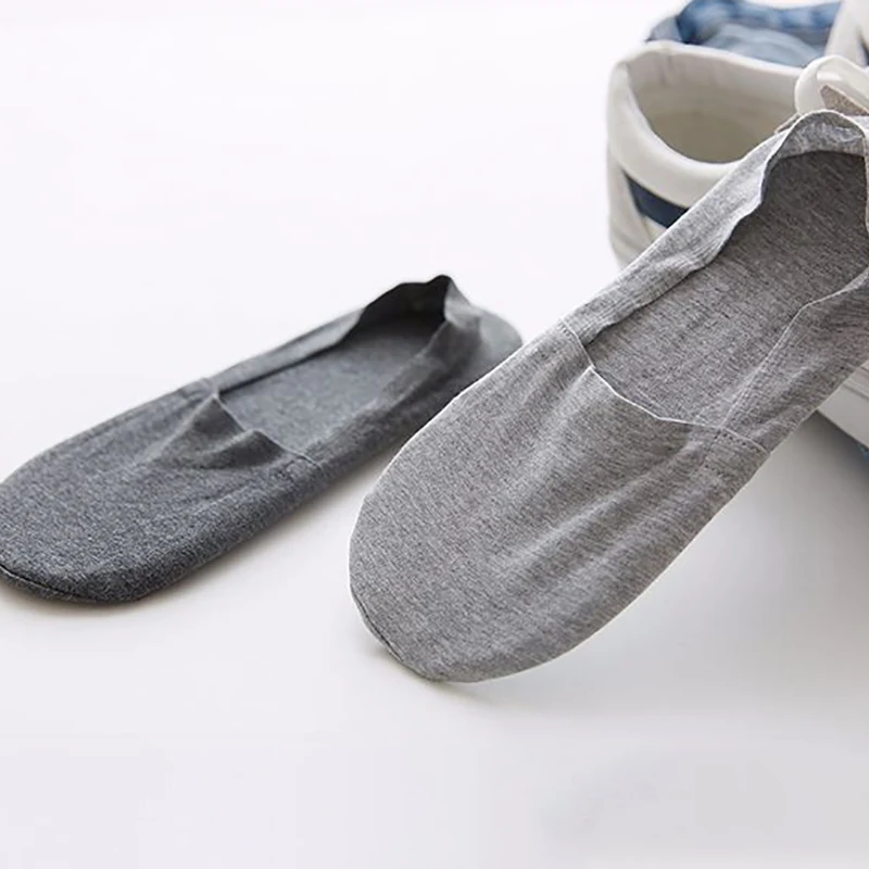 1 пара мягких невидимых носков для мужчин и женщин повседневные хлопковые лоферы с низким вырезом Нескользящие невидимые весенне-осенние носки без показа