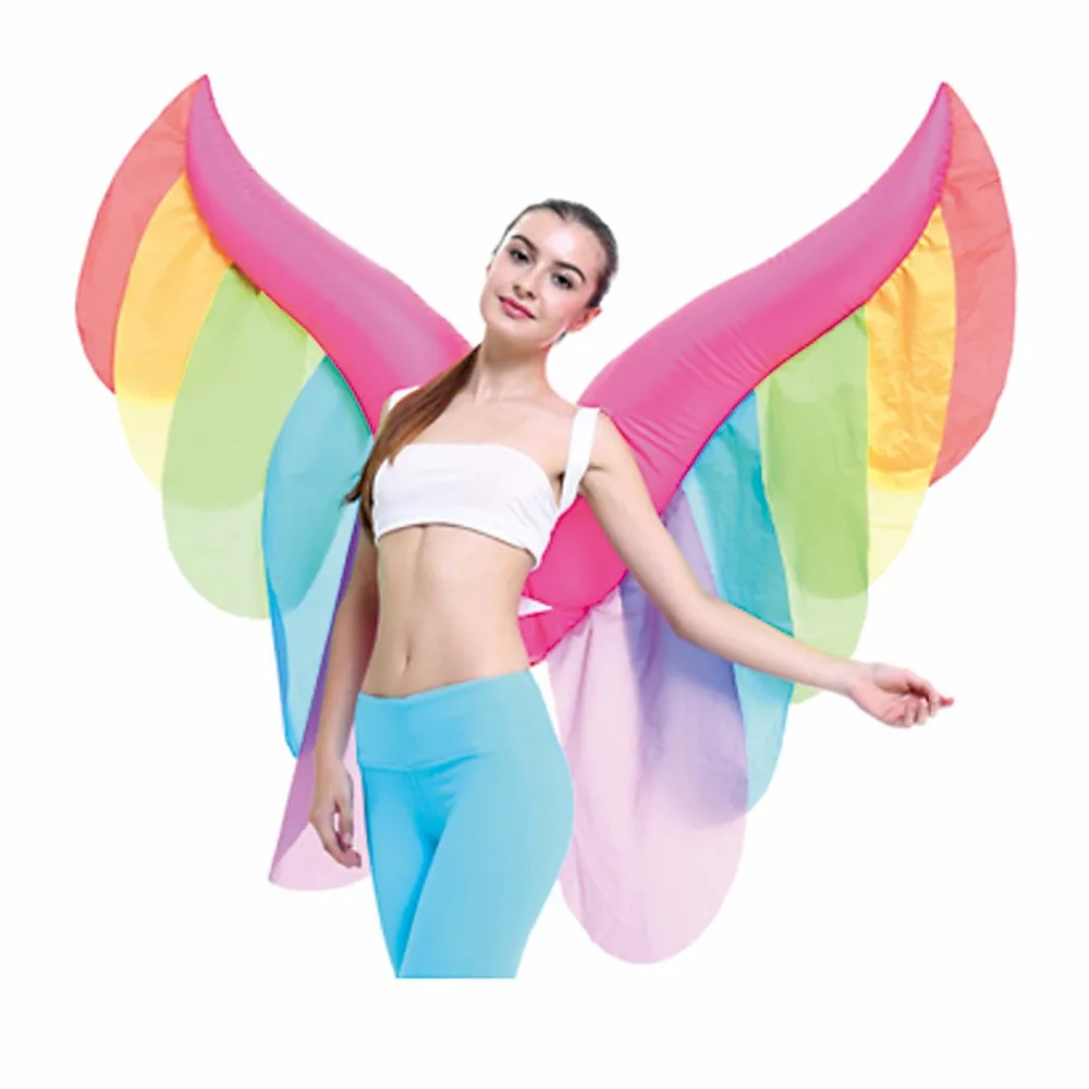

Cosplay fairy colorful inflatable butterfly wings rainbow angel wings fairy princess play props halloween party props wings