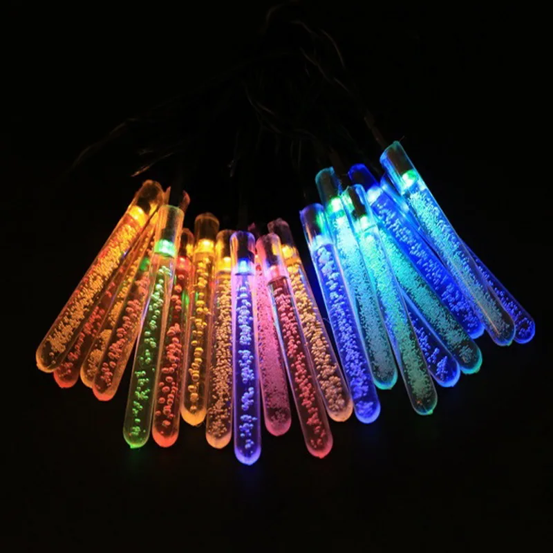 

Solar Powered 5m 20 LED Multi Color Icicle Light String for Garden Patio Porch Lawn Party Wedding Christmas Outdoor