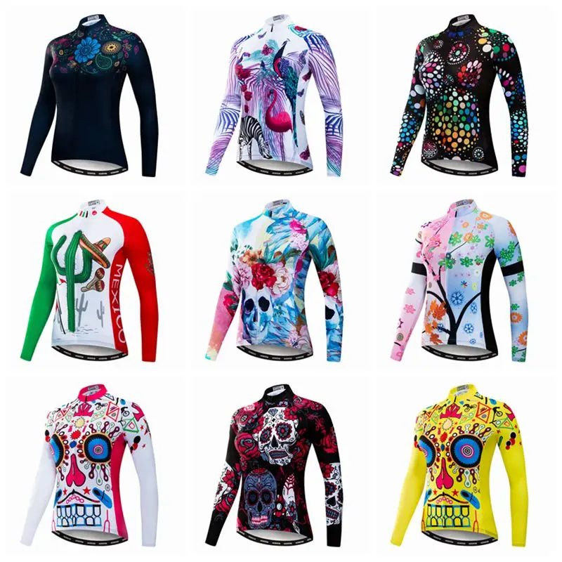 womens long sleeve cycling jersey