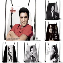 Изготовленный На Заказ Элвис певица арт походная сумка на шнурке милый детский Ранец(черный цвет(вид сзади) 31x40 см#180531-03-77