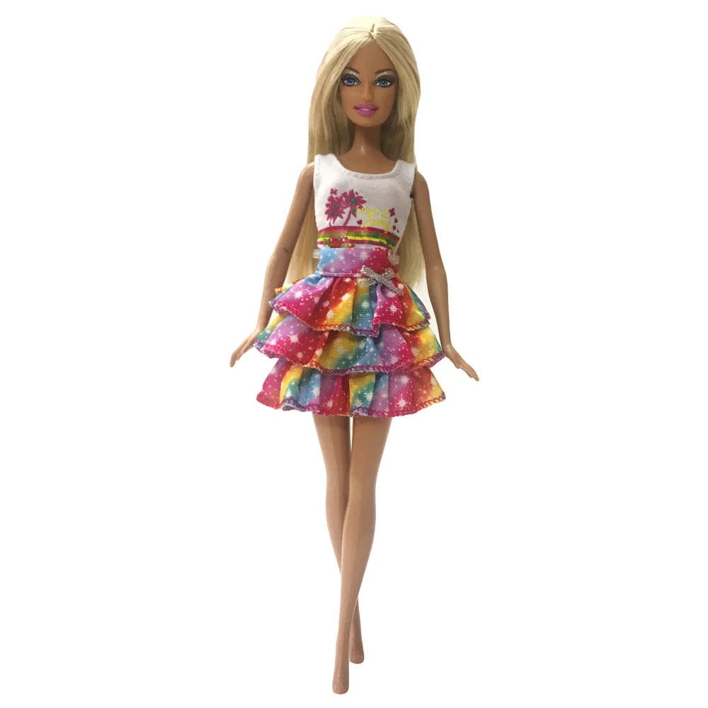 NK один комплект модная кукольная юбка красивая праздничная одежда ручной работы голубое платье ручной работы для куклы Барби аксессуары детские игрушки JJ