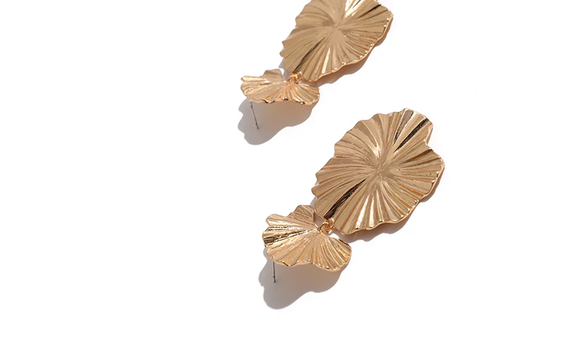 Leaf Drop Dangle Earrings Female Party Wedding Long Gold Color Earings For Women Vintage Indian Earrings Hanging Jewelry (5)