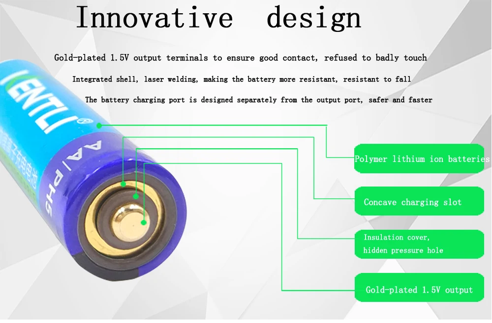 KENTLI 4 шт. AA 1,5 в 3000mWh литий-ионная аккумуляторная батарея+ 4-канальный полимерный литий-ионный аккумулятор зарядное устройство