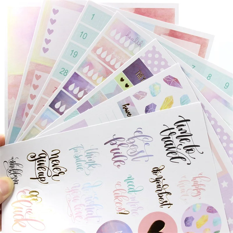 

KSCRAFT 8pcs Love This Colorful Stickers for DIY Scrapbooking/photo album Decoration Card Making Crafts