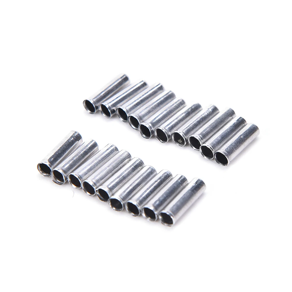 100pc Aluminum Bike Bicycle Brake Shifter Inner Cable Tip Wire End Cap Blue
