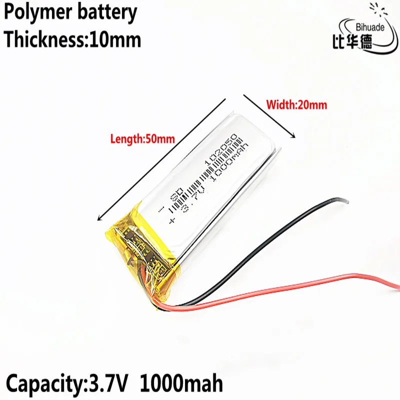 1000 mah lithium-ion polymer battery 3.7 V 102050 KTV household battery wired microphone amplifier audio computer microphone