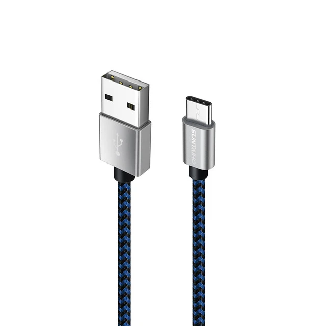 [Купить 1 получить 1]* Suntaiho usb type-C кабель для xiaomi redmi note 7 для samsung S9 S8 Plus USB-C 3,1 Быстрая зарядка USB Кабель зарядного устройства - Цвет: Black blue