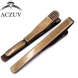 50 шт. 5x55 мм Медь металл Античная бронзовая галстук Зажимы База спиной галстук бар TC004