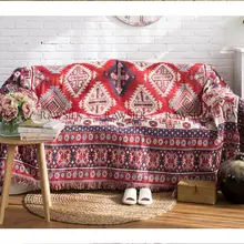 Многофункциональное вязаное одеяло килим ковер с бахромой для дивана гостиной спальни турецкое этническое покрывало с узором пылезащитный чехол