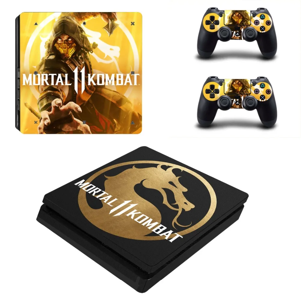 Стикер Mortal Kombat PS4 Slim Skin наклейка для консоли PlayStation 4 и контроллера Виниловая