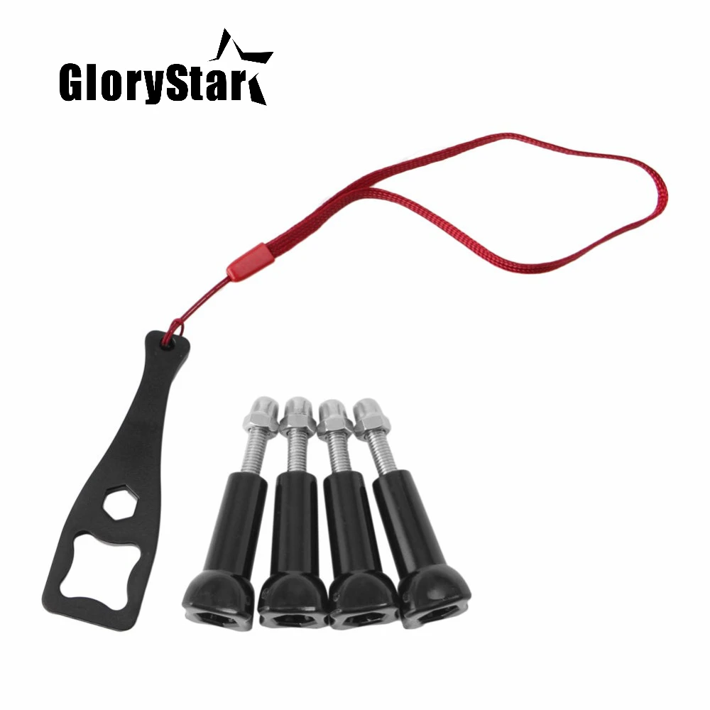 GloryStar 3 шт. алюминиевая ручка с болтом для большого пальца+ квадратный ключ гайка для GoPro