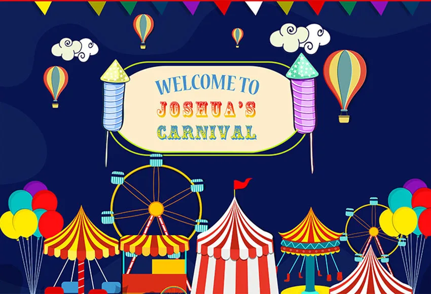 Circus Tent Carnival Custom Photo Studio Backdrop Background Vinyl Newborn Photography Birthday Party Backdrops Props | Электроника