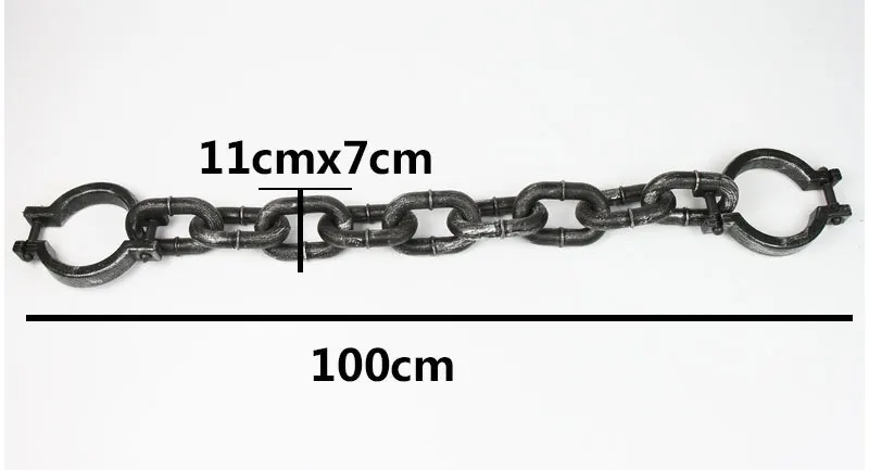 Модные костюмы для выступлений пластиковые цепи пленника Хэллоуин ножные браслеты шеи Хэллоуин украшения Ремесло АКСЕССУАРЫ