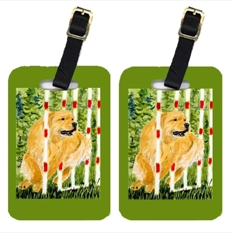 Carolines Treasures SS8906BT Golden Retriever Luggage Tag - Pair 2 4 x 2.75 In. (1)
