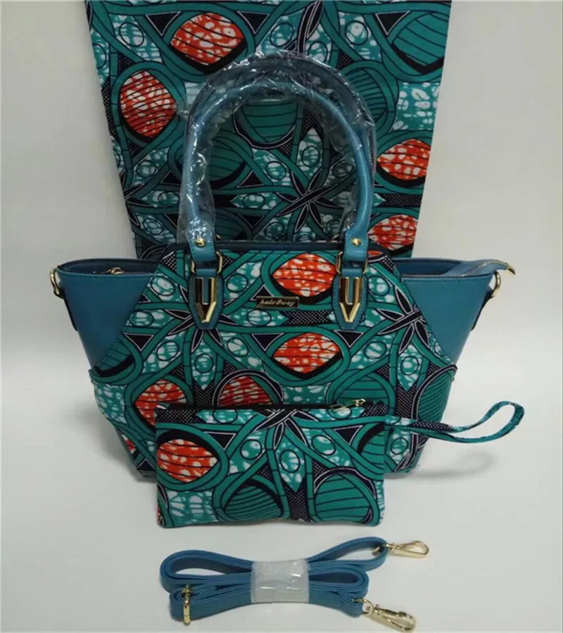 Newst African Style Ladies font b HandBag b font Hot Selling Cotton Printed Wax Bag And