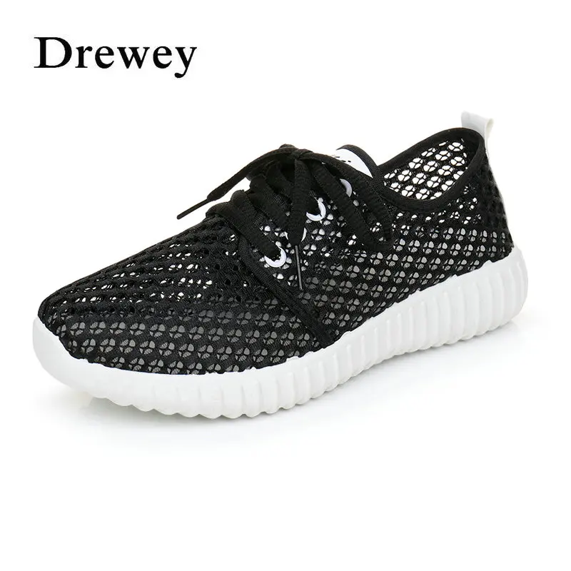 

Big Size 35-41 New 2017 Sport Shallow Mouth of Mesh Shoes Women Shoes Casual Shoes A Pedal Student Flat Bottom Shoes