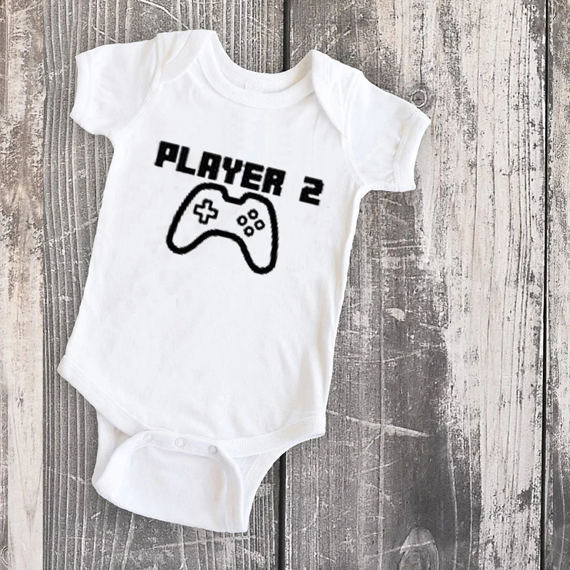 

2019 daddy tshirt matching family tops player 1 and player 2 tees matching holiday top kids print father and son gift shirt