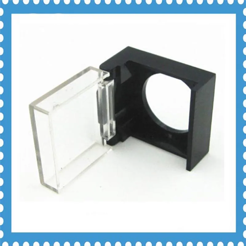 

Black 16mm Clear switch cover Plastic Push Button Switch Protective Guard Button transparent Safety Cover Box Square type
