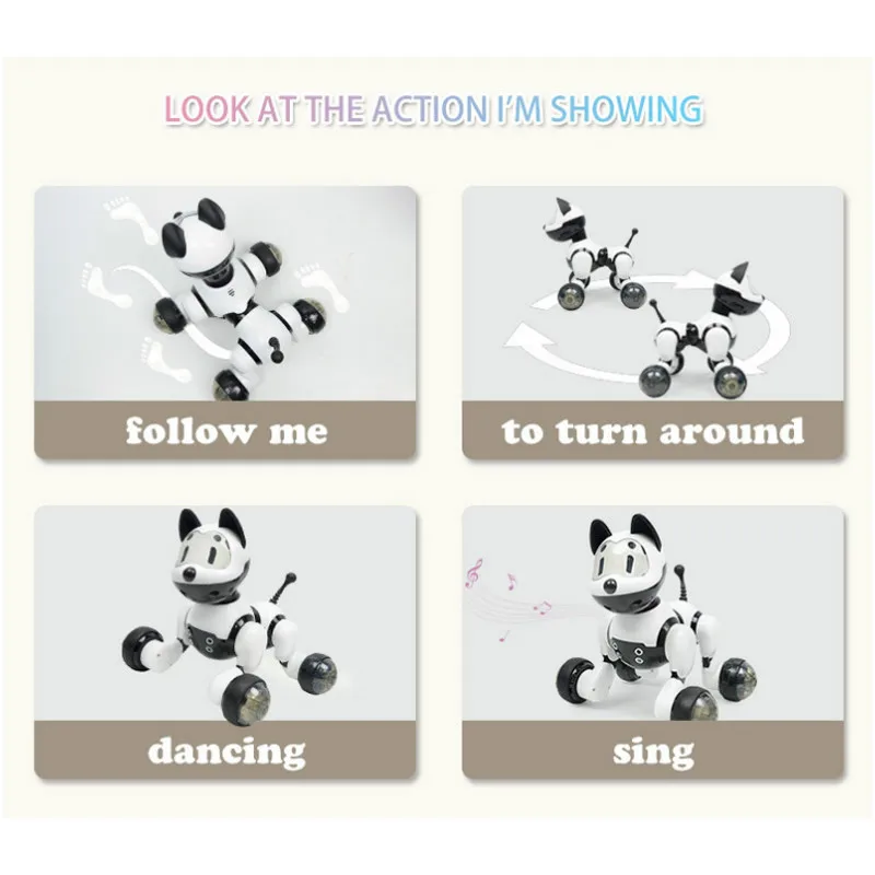 Voice Recognition Smart Robot Dog and Cat Toy Electric Interactive Toy Dance Walk Early Education Toy Kids Gift Montessori Toys
