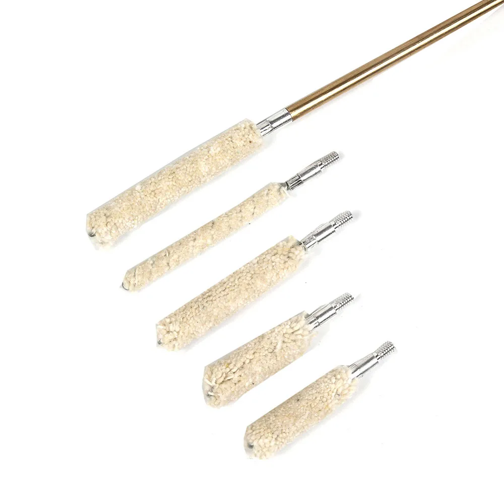 16pcs Hunting Cleaning Kit fit All Calibers Handguns Pistol 22 357 38 9mm 40 44 45 Barrel Brushes Tools Set with Portable Pouch