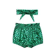 Летний купальник Русалочки из 2 предметов для маленьких девочек, детский раздельный купальник, комплект бикини, купальник