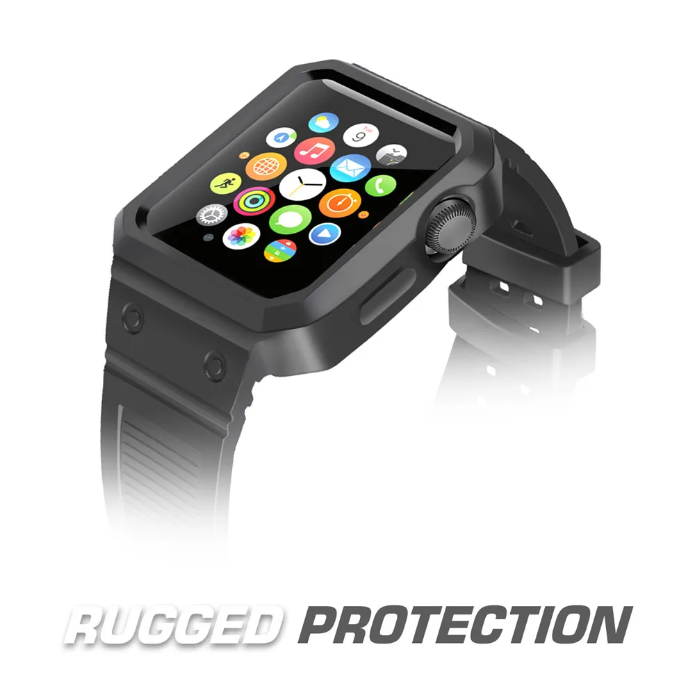 Кремнезема полос для Apple Watch Series 1 2 3 хорошее качество Замена ремешки с противоударный чехол и пакет коробки