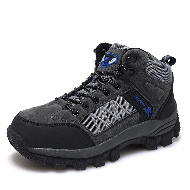 

Suede Leather men hiking shoes men breathable waterproof outdoor sneakers 2016 winter climbing sport long walking trekking shoe