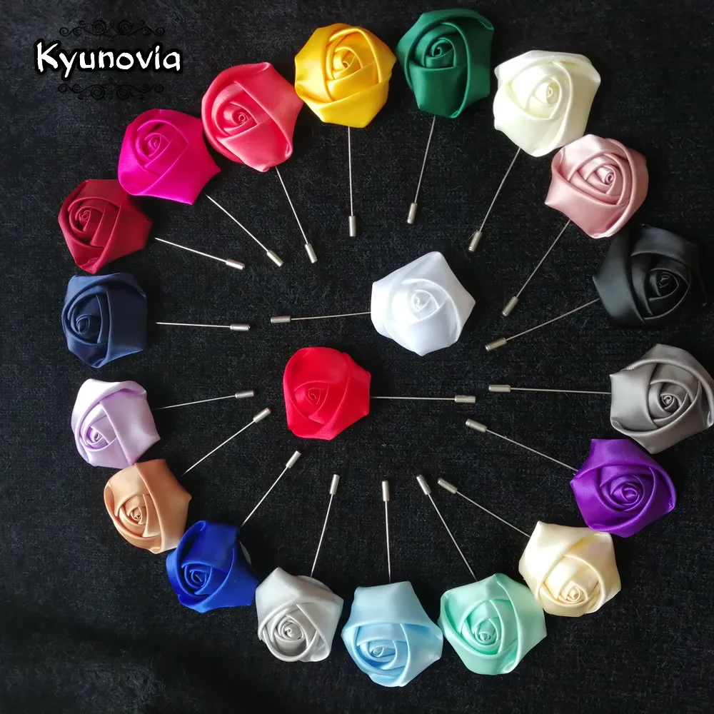 

Kyunovia Brooch Buttonholes Ceremony Best Man Pin Groom Groomsmen Buttonhole Wedding Boutonniere Prom Suit Decoration D131