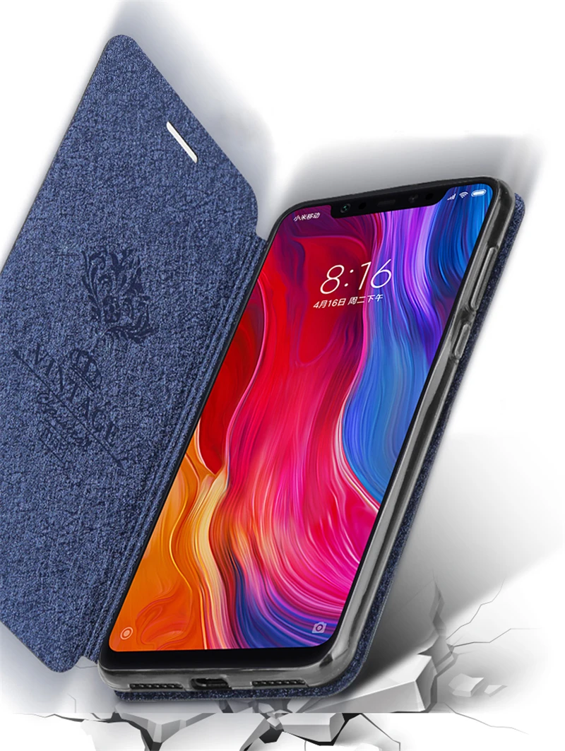 Mofi флип чехол для Xiaomi Mi8 lite чехол защитный чехол для Xiaomi Mi8 lite 6,26 дюймов Fundas Cas PU кожаный экран для Mi8 lite