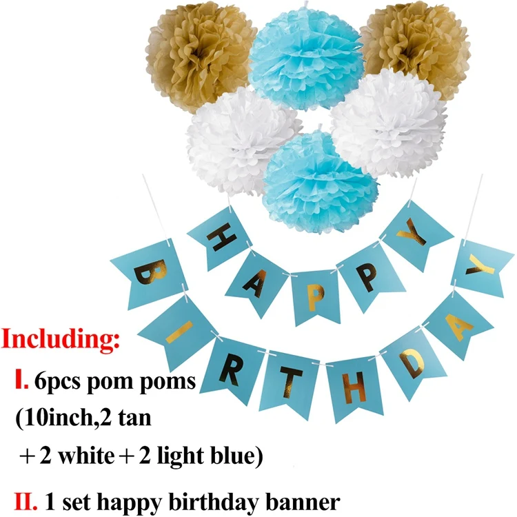 Huiran дети с днем рождения баннер 1 год День Рождения Декор 1 день рождения принадлежности первый день рождения для мальчиков и девочек детский душ - Цвет: style 4