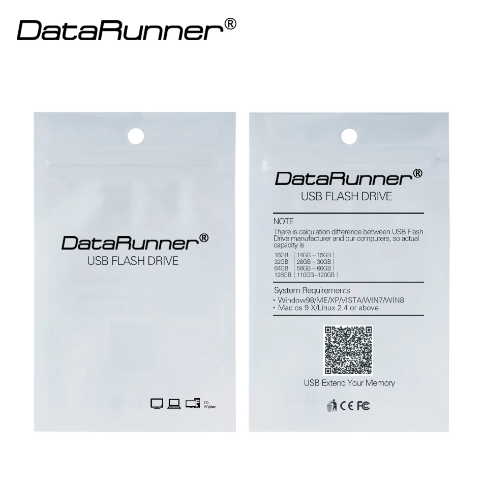 Металлический USB флеш накопитель DataRunner 8 ГБ 16 32 64 128 флешка 3 0 с брелоком для