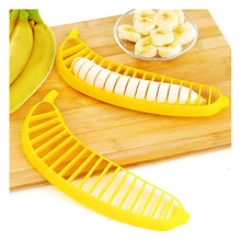 

1PC Safty Plastic Banana Slicer Cutter Salad Maker Cooking Tools Supplies Useful Fruit & Vegetable Cutter Tools Kitchen Gadgets