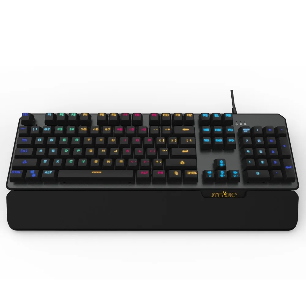 

James Donkey 610 104keys Gaming Wired Mechanical Keyboard Blue Red Switch with LED Backlight Anti-Ghosting for Teclado Gamer Mac