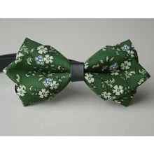 Зеленый человек цветочный галстук-бабочка, жениха галстук, Цветочные бабочка, предварительно связали галстук-бабочка, хлопок галстук