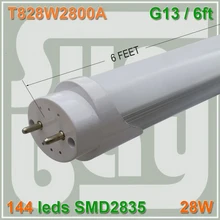 10pcs/lot free shipping SMD2835 T8 led tube 1800mm 1.8M 180cm 6ft 28W G13 constant current compatible with inductive ballast