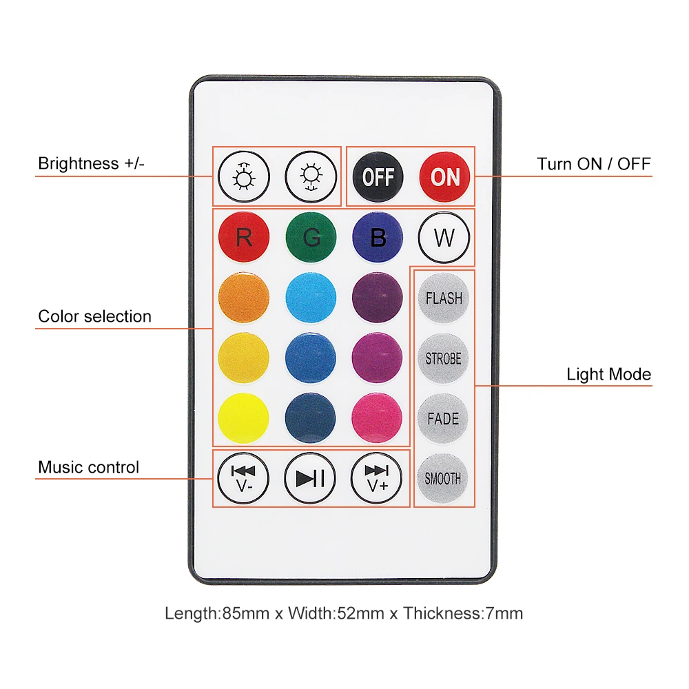 1 x умный E27 светодиодный RGB Лампочка 12 Вт беспроводной Bluetooth динамик воспроизведение музыки аудио светильник с регулируемой яркостью с 24 клавишами дистанционного управления