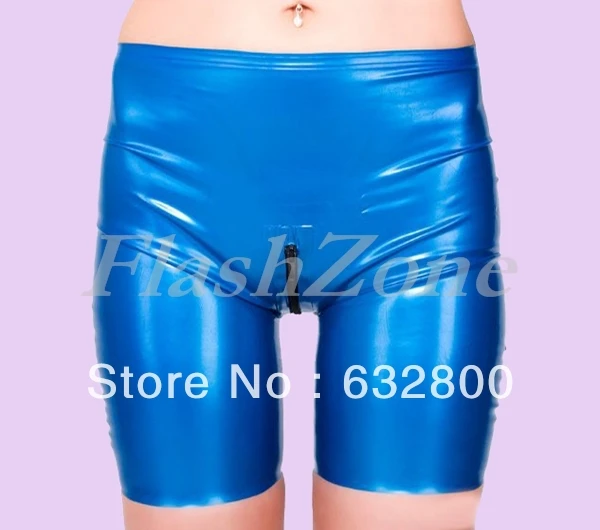 

Lady latex pants rubber breeches with crotch zip