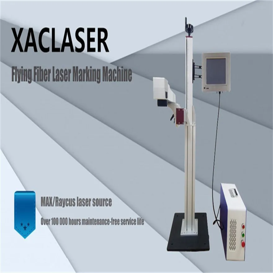 الليزر المبرمج طابعة على الانترنت تحلق آلة التعليم بليزر الألياف ل الباركود PVC MDPE الأنابيب البلاستيكية زجاجة