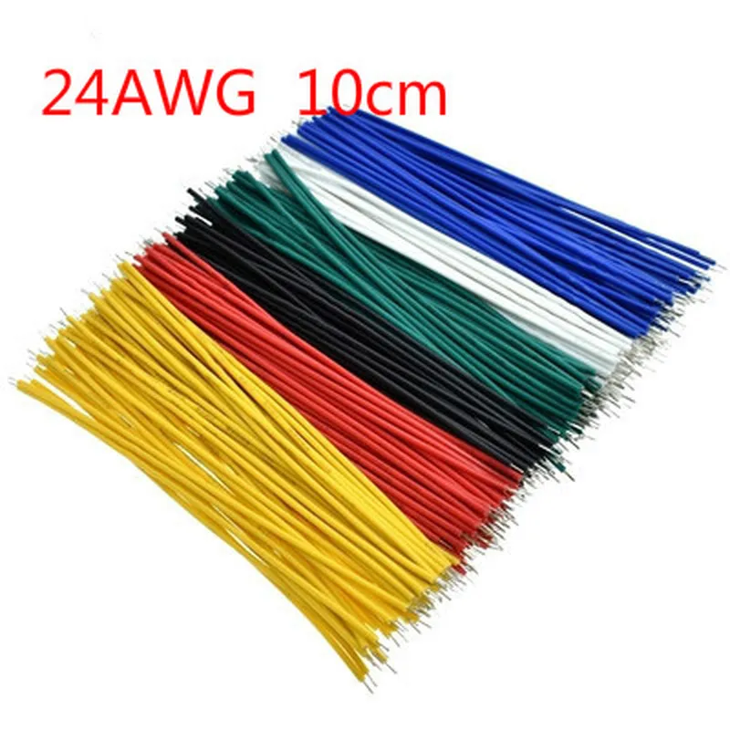 

120PC 24AWG Breadboard Jumper Cable Wires Kit Tinning Double Tinned Component Pack Colorful 6 Types 20 Pcs each 10CM