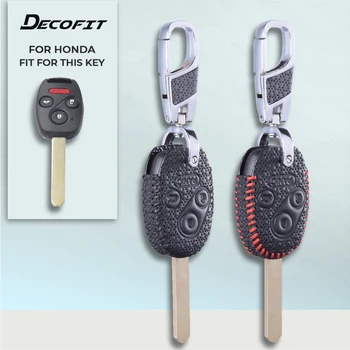 

Luxury quality Genuine Leather Key Cover for Honda Civic Accord CRV Fit Pilot Ridgeline Insight Odyssey key chain Case 4 buttons