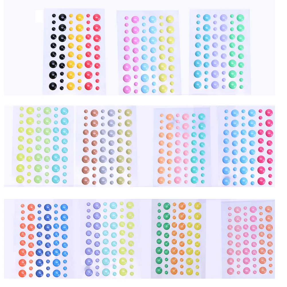 

9*7cm Enamel Dot Resin Sticker Sugar Sprinkles Self- adhesive Assorted Making Decoration Assorted Craft Scrapbook DIY