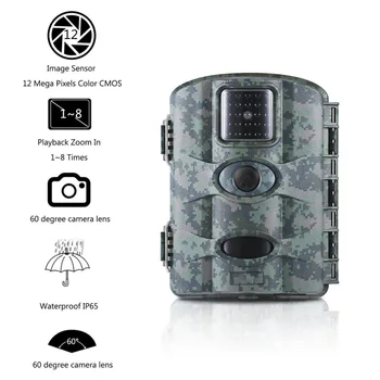 

LESHP 12MP Digital Trail Camera Game Hunting Camera With 60 degrees Camera Lens 2.4"LCD Screen Scouting Surveillance Camera IP65