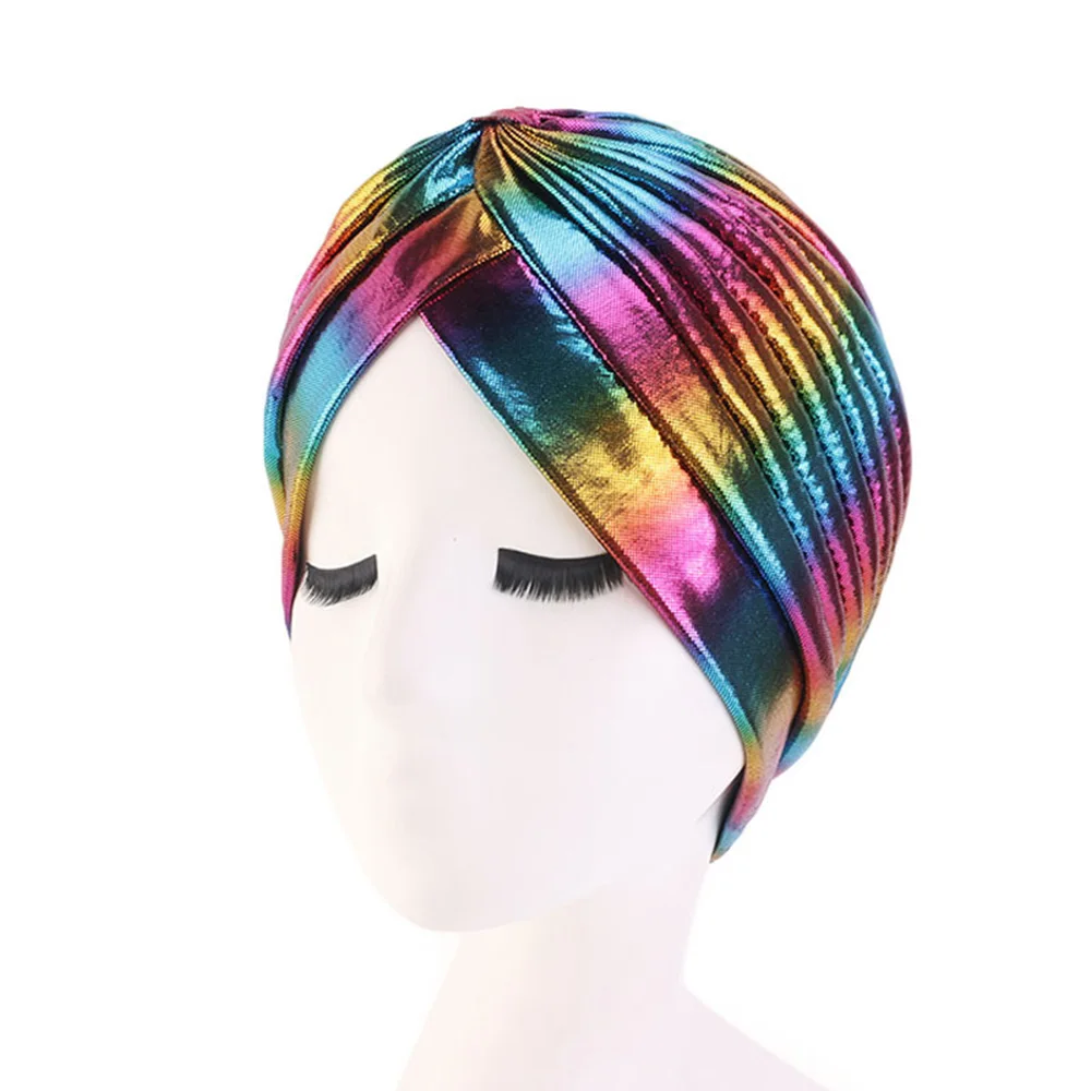 

Women Colorful Turban Beautiful Hair Cover Bonnet Breathable Headwrap
