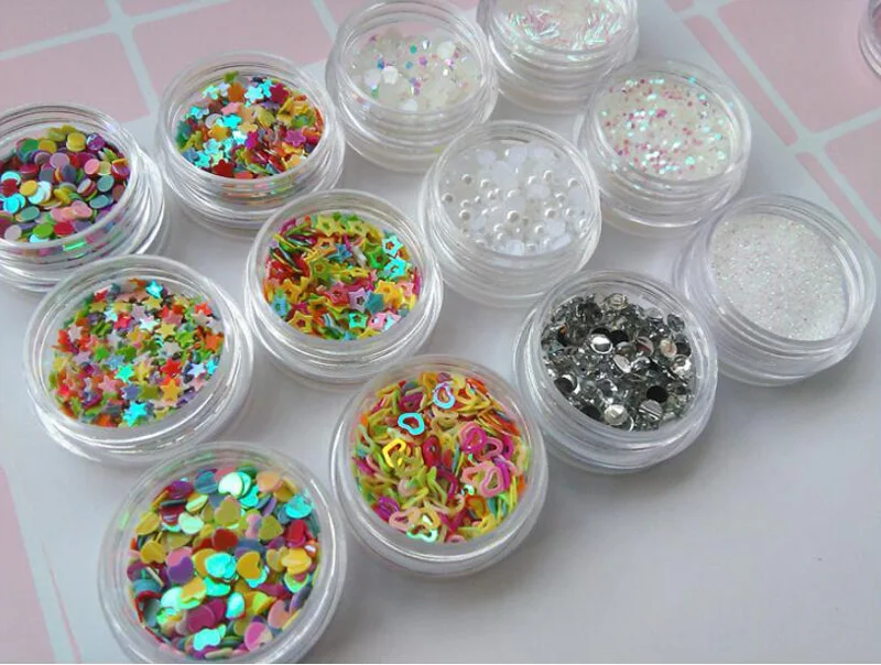 Bittb Nail Sequins Chunky Glitter Pearl Star Heart Jewelry Decor Nail Art Decorations Accessories Manicure Part