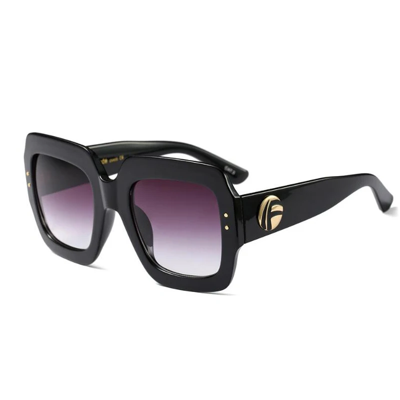 Королевские винтажные Квадратные Солнцезащитные очки для женщин, брендовые дизайнерские роскошные солнцезащитные очки из ацетата, градиентные очки в стиле ретро ss820-1