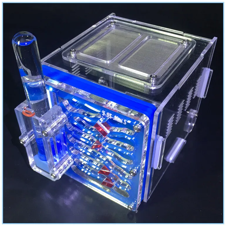 Мини Муравьиное гнездо с влажной водонапорной башней и зоны кормления акриловый муравей насекомых Вилла животное мания для дома муравей мини FS муравьи фермы 6 видов цветов - Цвет: blue