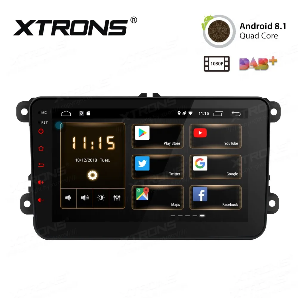 XTRONS 8 &quotAndroid 1 автомобильный радиоплеер для Volkswagen Golf Plus Passat CC Touran Tiguan Sharan Skoda