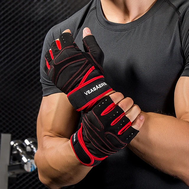 High Quality New Fitness Gloves Half Finger Sports Gloves Bodybuilding